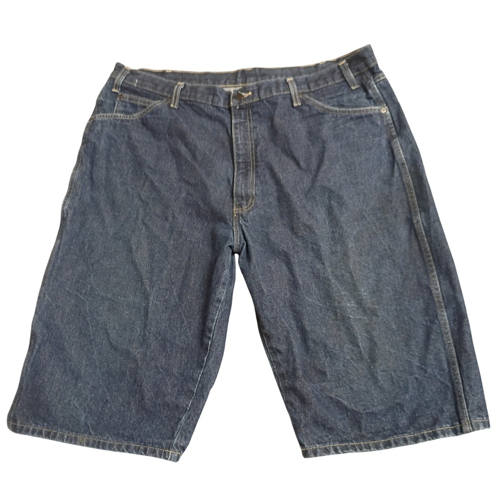 Genuine Dickies Carpenter Denim Shorts Mens 40 Blue Utility Workwear Relaxed Fit